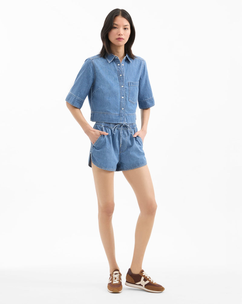Spruce Denim Button-Down Shirt
