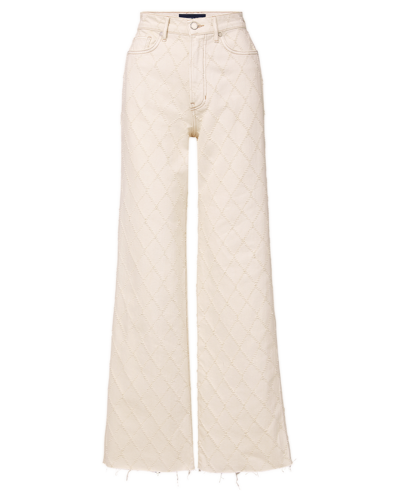 Taylor Diamond Printed Wide-Leg Jean