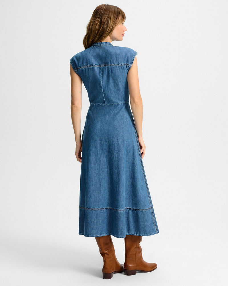 Honora Denim Midi Shirtdress