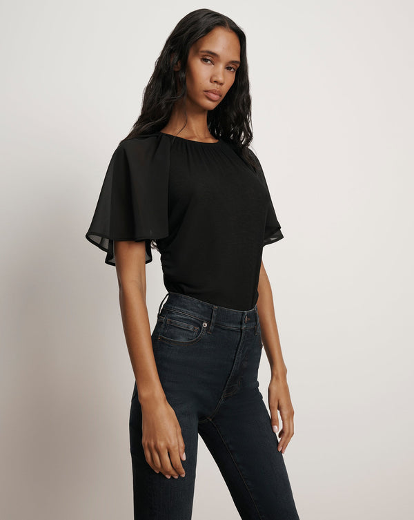 Arisa Chiffon-Sleeve Blouse