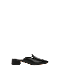 Cecile Leather Cap-Toe Mule