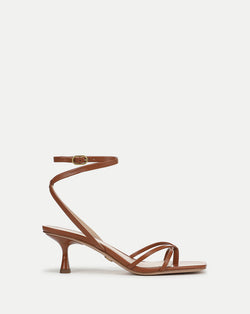Caterina Leather Ankle-Wrap Sandal