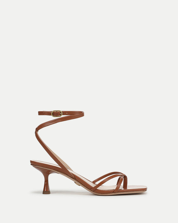 Caterina Leather Ankle-Wrap Sandal