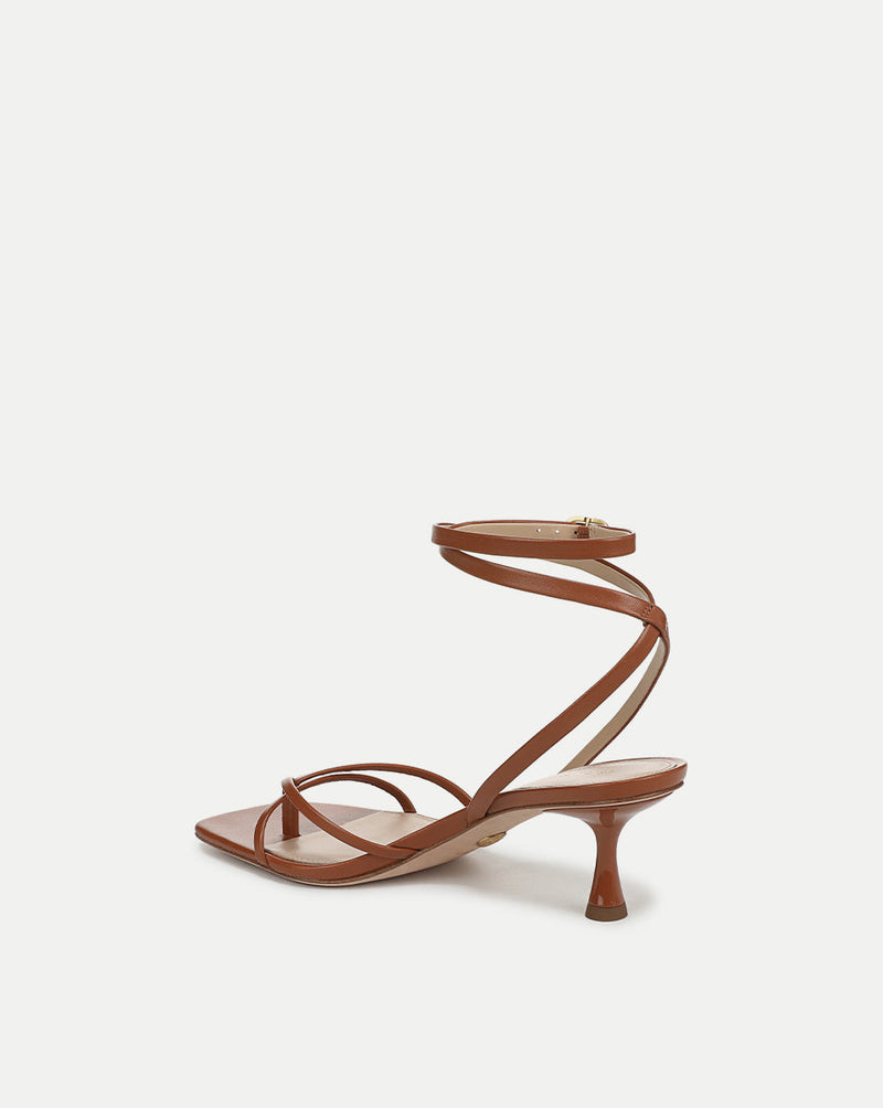 Caterina Leather Ankle-Wrap Sandal