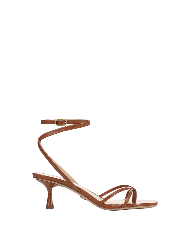 Caterina Leather Ankle-Wrap Sandal