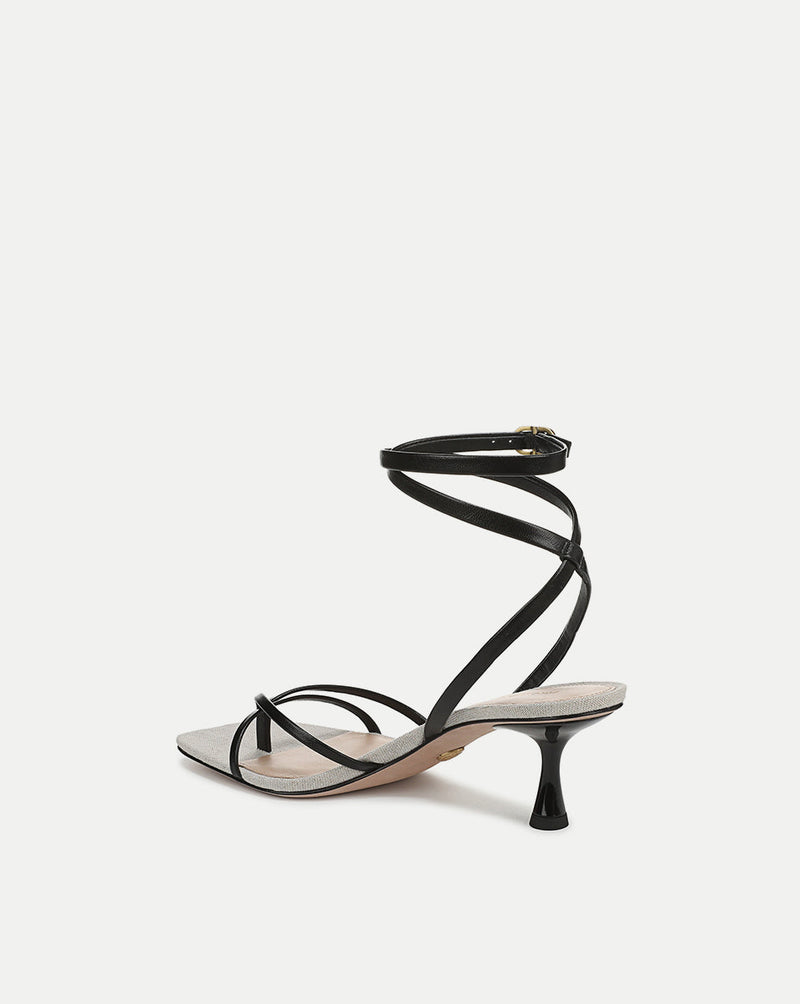 Caterina Leather Ankle-Wrap Sandal