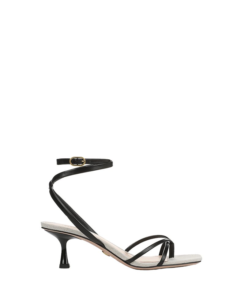 Caterina Leather Ankle-Wrap Sandal