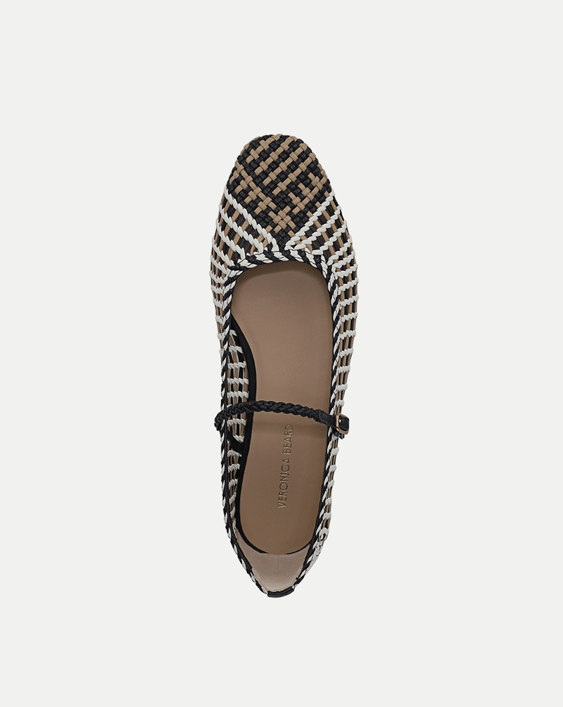 Ellie Woven-Leather Flat