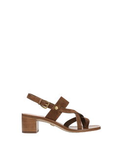 Elodie Suede Block-Heel Sandal