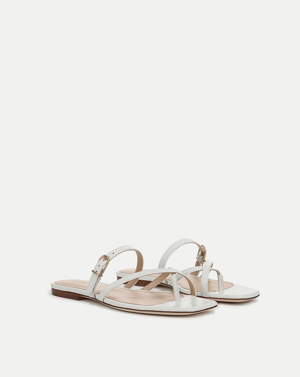 Marthe Embossed Leather Sandal