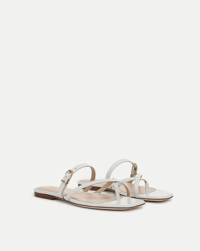 Marthe Embossed Leather Sandal