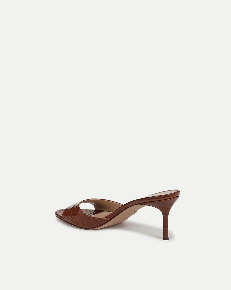 Tia Croc-Embossed Sandal