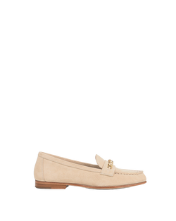 Penny Suede Chain-Link Loafer