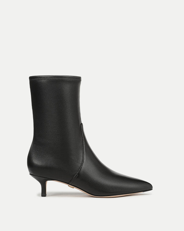 Lisa Stretch Kitten-Heel Bootie
