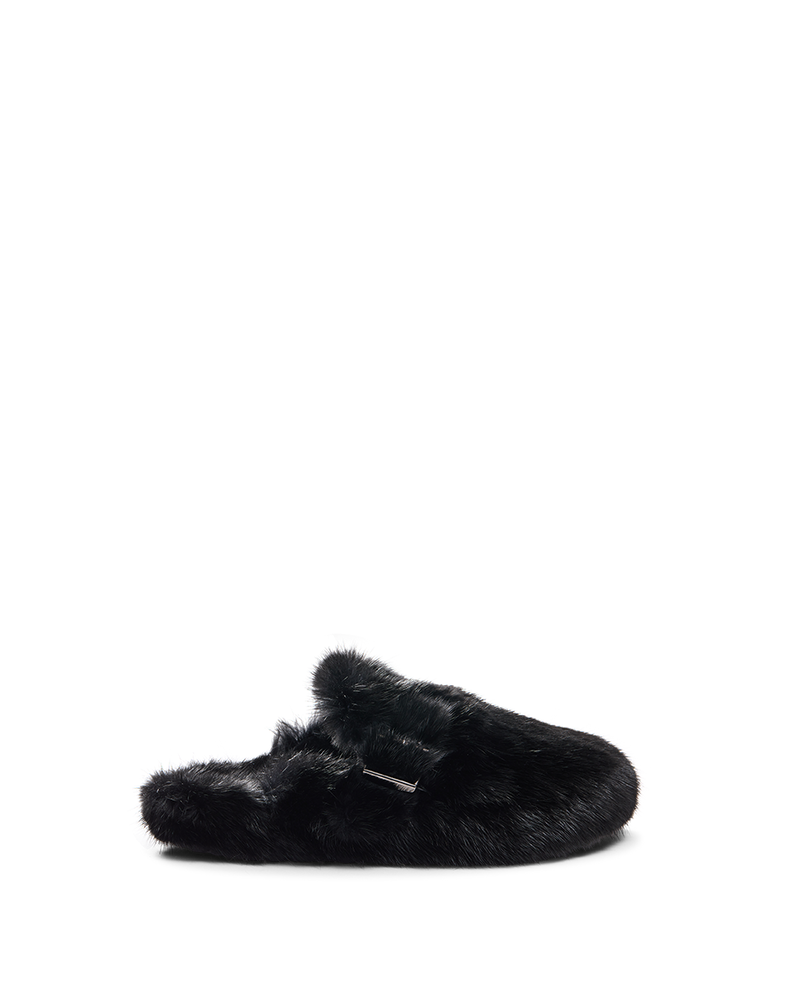 Mink Clog Slippers