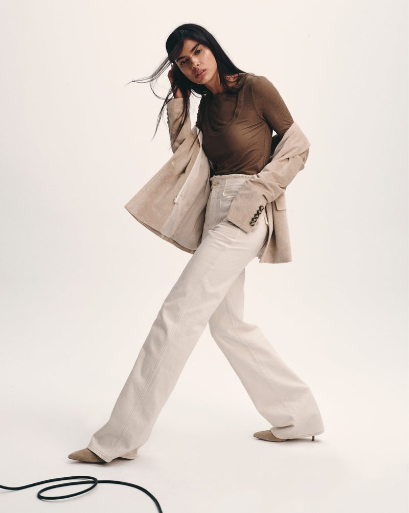 Neita Ribbed Crewneck Top