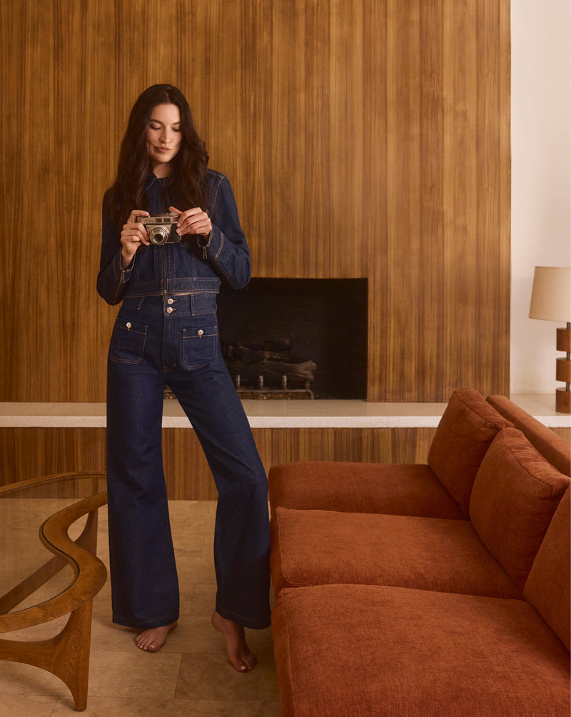 Taylor Patch-Pocket Wide-Leg Jean