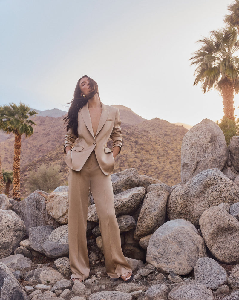 Long and Lean Satin Dickey Jacket
