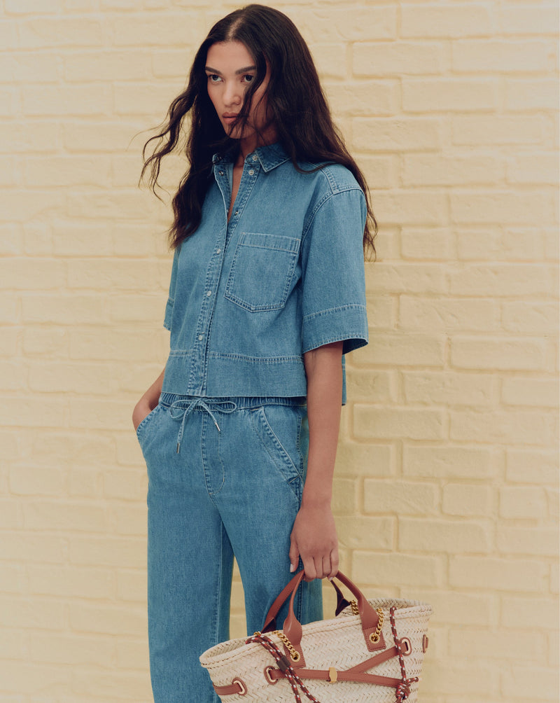 Dunford Wide-Leg Drawstring Pant