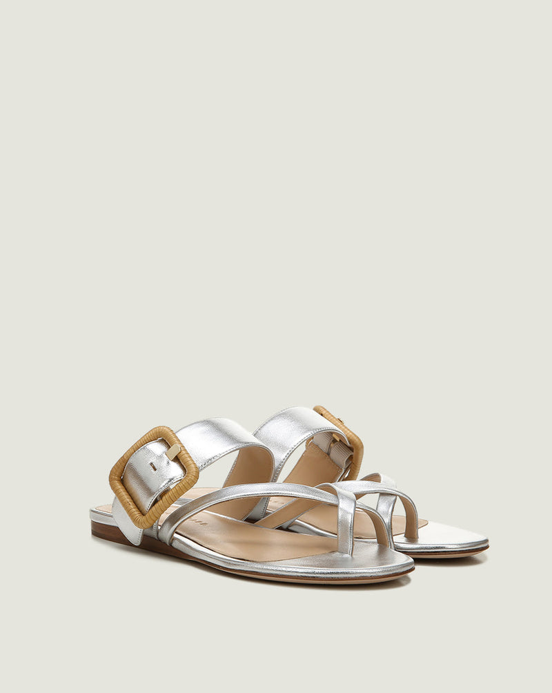 Salva Metallic Crisscross Sandal